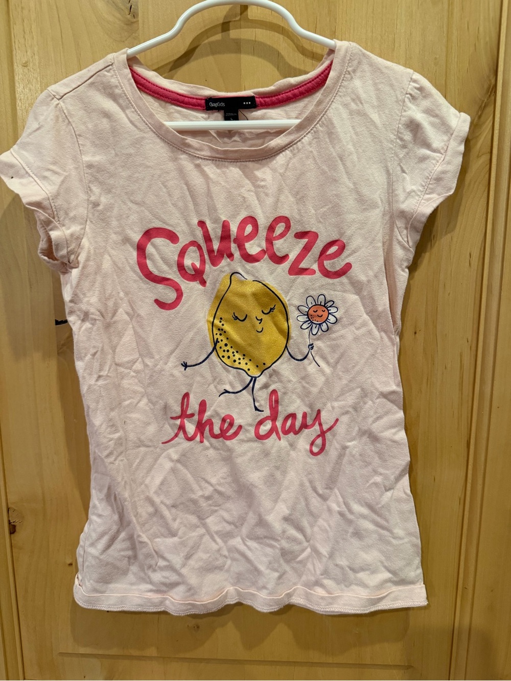 GAP Pink 'Squeeze the Day' Lemon Graphic Tee